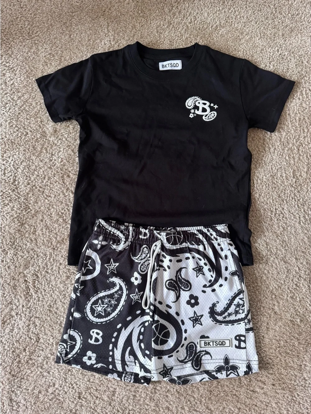 NWT BKTSQD Matching Basketball Shirt and Short Set - Youth Medium